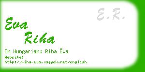 eva riha business card